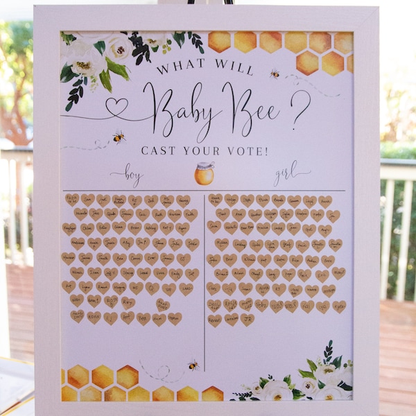 Bee Gender Reveal Boy or Girl Chart What Will Baby Bee He or She Cast ...