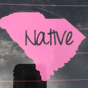 Sc Native Sticker South Carolina Native Vinyl Sticker Car Window Door Bumper Decal Pride ...