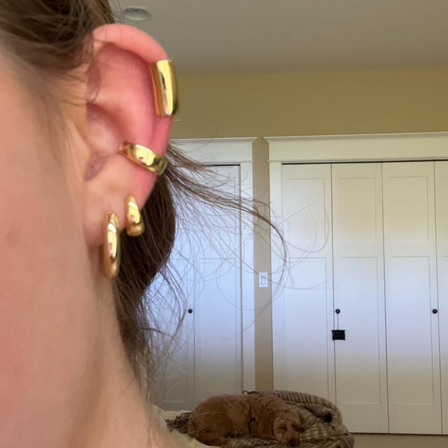Set Di Ear Cuffs Non Piercing - Orecchini A Clip Per Ragazze - Placcato Oro 14K - Ipoallergenici