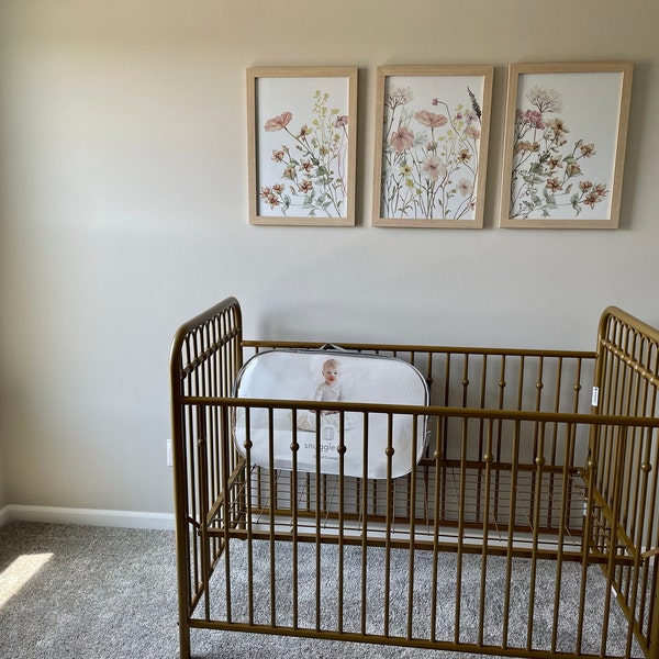 Boho Nursery Wall Art, Wildflower Nursery Decor, Botanical Print ...