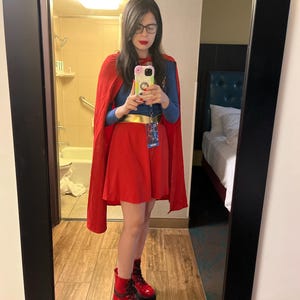 女性用・少女用クラシックスーパーガールコスチューム受注生産