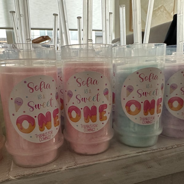 Sweet One Personalized Birthday Stickers, First Birthday Custom Labels ...