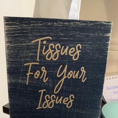 Distressed Tissues for Your Issues Oversized Tissue Box Cover - Etsy