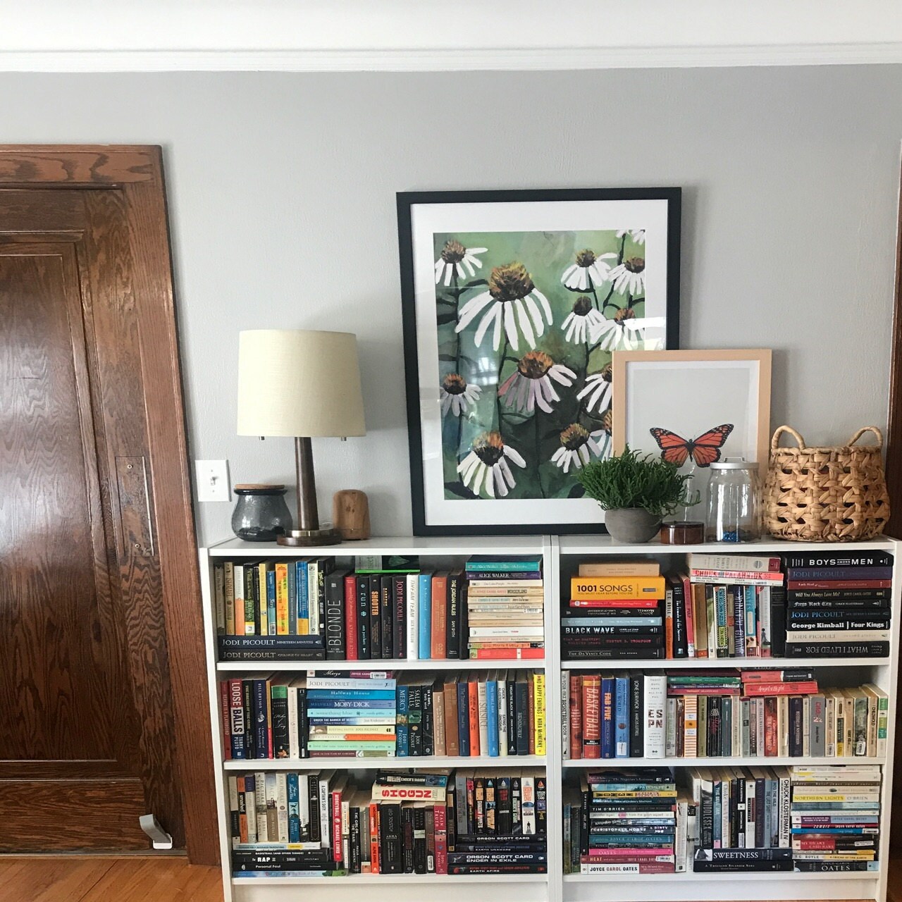 74030 20x24 Faux Gray Barnwood Picture Frame Matted to Display a 16x20