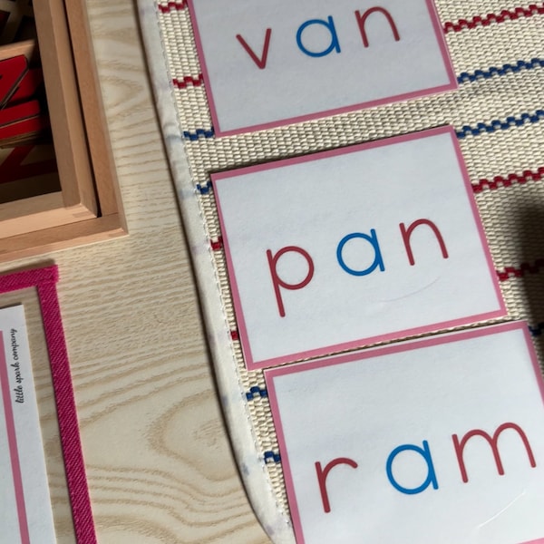 Montessori Pink Series Language Cards, Learn to Read CVC Words - Etsy