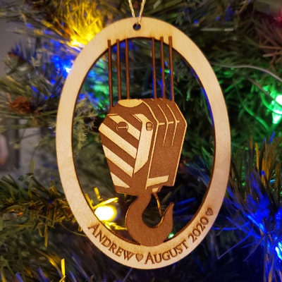 Personalized Crane Hook Ornament Crane Operator Gifts Heavy Equipment ...