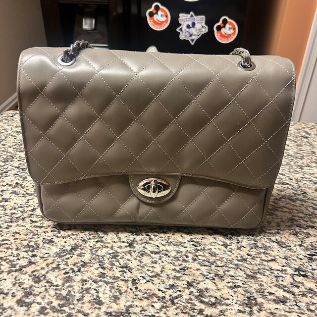 Classic Style XL DIAMONDS Genuine Leather Shoulder Bag
