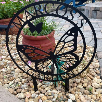 Birds Metal Wall Decor Set of 5, Metal Garden Decor, Minimal Birds Wall