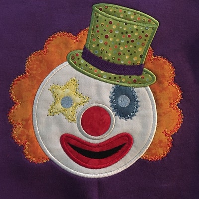 Circus Clown Digital Embroidery Design Machine Applique - Etsy