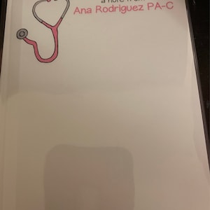 Personalized Notepad Pink Tower Notepad Stationery Gift - Etsy