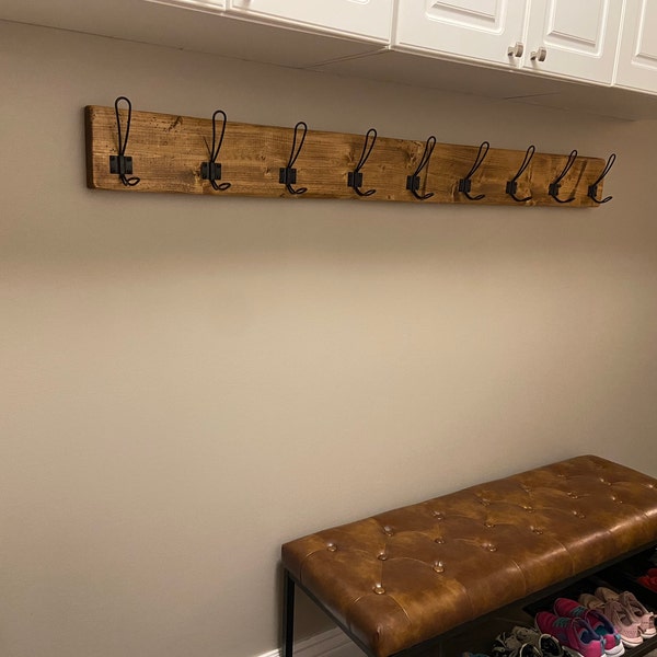 Rustic Farmhouse Coat Rack Distressed Wood, Entryway Organizer ...