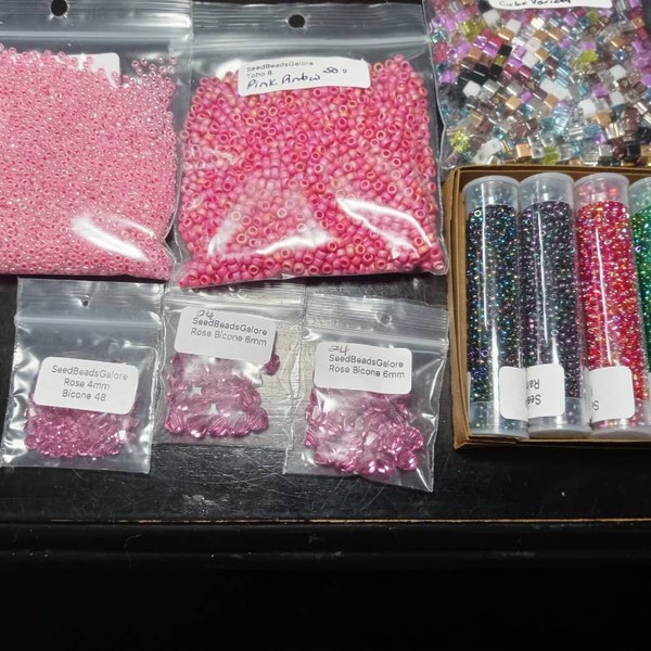 Clear #8 Seed Beads, Crystal Clear Glass Beads, Transparent Glass Beads