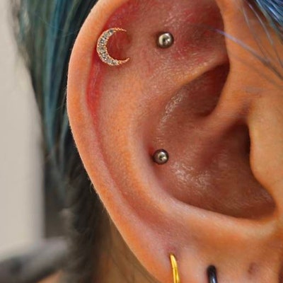 16g Venus Medusa Lip Piercing Lippy Loop Labret Surgical Steel Bar ...