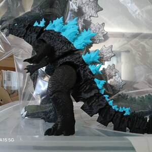 ゴジラ - 3Dプリントフィギュア - 光るトゲが付いた11.2インチの関節式