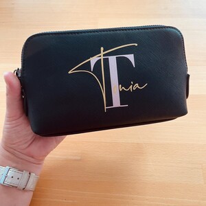 Personalisierte Kulturtasche Mit Namen – Beauty Bag Aus Kunstleder, 2 Größen, 9 Farben, Vegan