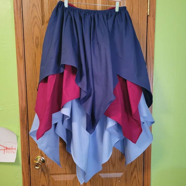 PDF Gathered Waist Jagged Skirt With Two Length Options for