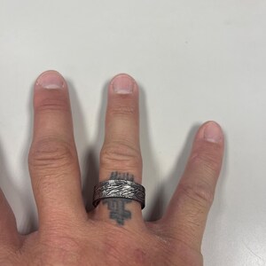 ジム・ゴールドバーグJim GOLDBERG Fingerprint レア 新品 Engraved Fingerprint Hammered Gold Ring, Real Fingerprint Ring