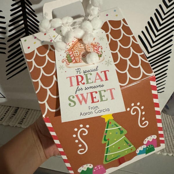 Printable Christmas Treat for Someone Sweet Gift Tag, Gingerbread House ...