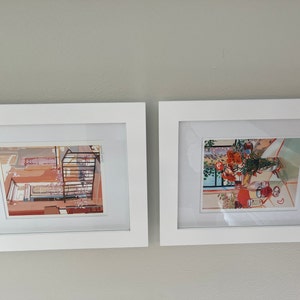 SIGNED olivia's House Giclée Print Floral Marigolds and Rose Wine Print ...