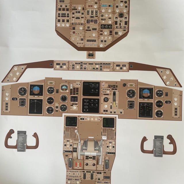 Boeing 767-300 Aircraft Cockpit Training Poster - Flight Schools