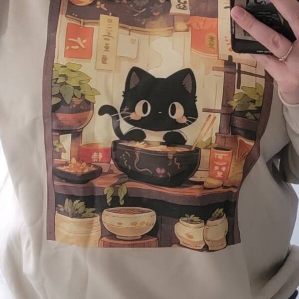 Sushi Black Cat Poster Tokyo Art Print, Oishii Cat Print, Delicious ...