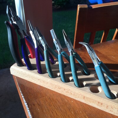 Hardwood Plier Rack With 16 Holes for 8 Sets of Pliers SALE - Etsy