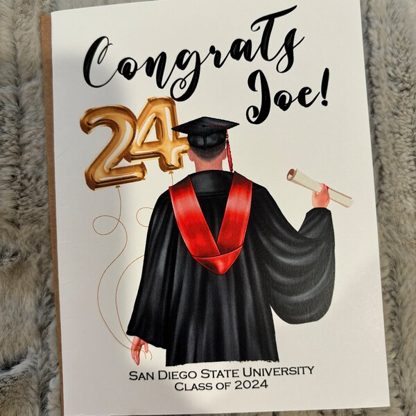 PERSONALIZED GRADUATION Card for Class of 2026 Congratulations Graduate ...