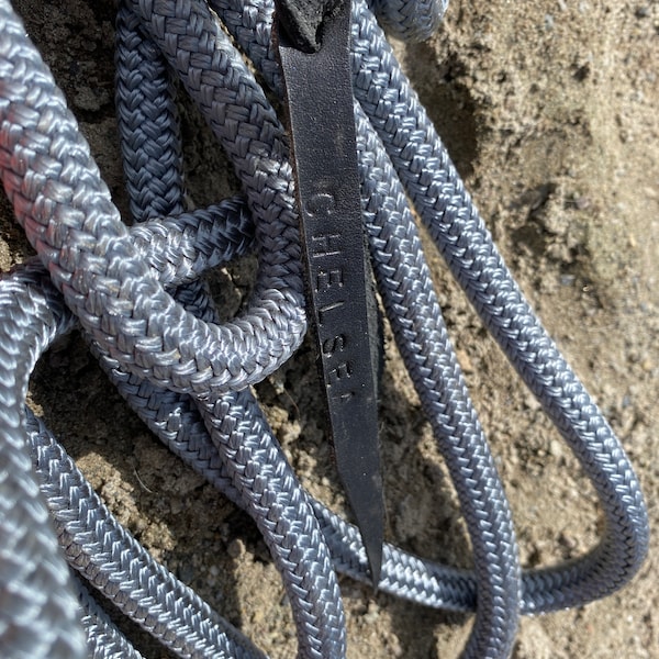 SPLIT REINS With PARACORD, Rope Reins, Double Braided Nylon Yacht Rope ...