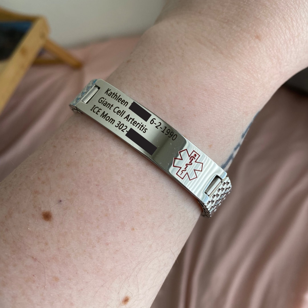Personalized Medical Alert Bracelet for Men,Including Medical Information and Contact ID,Gift for Epilepsy, Hypertension, Dizziness Patient