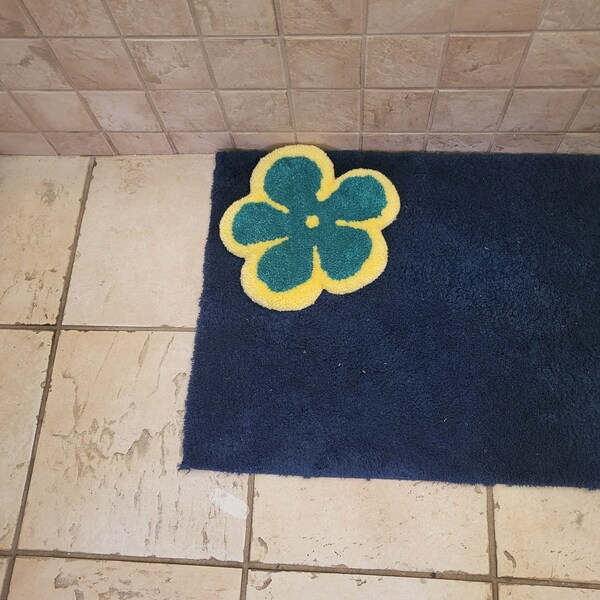 Mini Monstera Tufted Rug Wall Art Coaster Pink White - Etsy