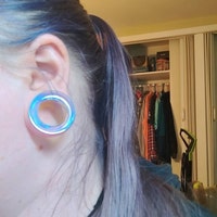 Mystic Metals Iridescent Smokey Glass Single Flare Plugs - PG-603 For Stretched Ears