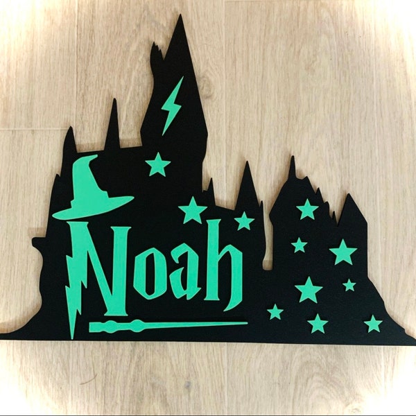 Wizard Nursery Sign Baby Name Sign Wizard Custom Wood Name Sign Over ...