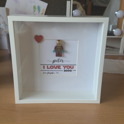 Personalised Superhero Photo Frame For Dad - Marvel MCU Theme Christmas/Birthday Gift