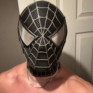 サム・ライミ版スパイダーマンマスク、フェイスシェルと3Dラバーウェブ