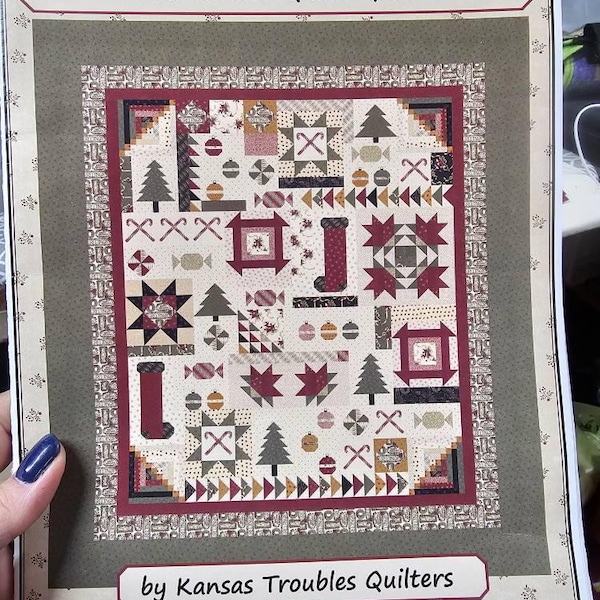 A Vintage Christmas Sampler Quilt Pattern by Kansas Trouble - Etsy