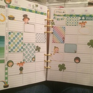 St Patrick's Day Weekly Planner Sticker Kit, St Patricks Day, for Use ...
