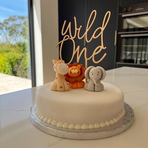 2 Cake Topper Legno Per 1° Compleanno - Decorazione Torta Wild One, Baby Shower, Festa Bambini - Foto 9