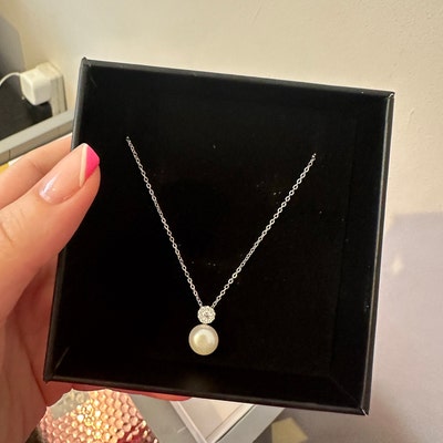 925 Sterling Silver Pearl Drop Necklace