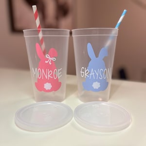 Easter Cups for Kids, Easter Basket Stuffers, Easter Decor, Kids Water Cup,  Easter Decor, Easter Party Favors, Kids Easter Gifts 