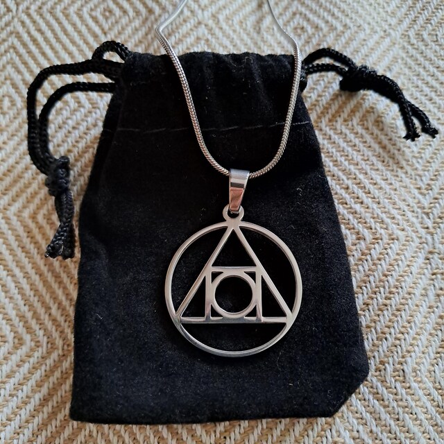 Philosophers Stone Necklace, Pure 304 Stainless Steel