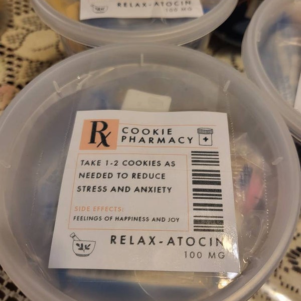 Cookie RX Prescription Label · Printable Medical Pharmacy Gift Tag ...
