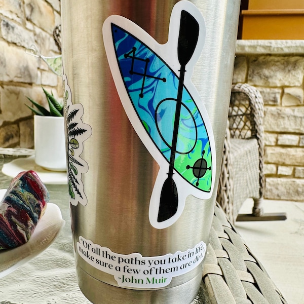 Kayak Sticker | Vinyl Waterproof Decal | Adventure Sticker for Water ...