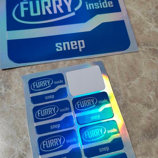 Furry Inside Owo, ÒwÓ, :3 - Holographic Vinyl Stickers for Laptop or ...