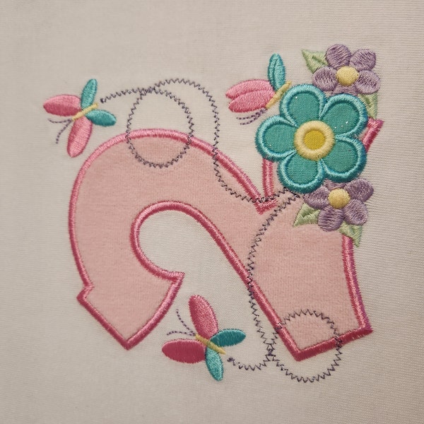Butterfly Number 2 Applique Machine Embroidery Design Birthday Two 2nd ...