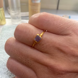 Customer photo from Yeny, Dainty Raw Charoite Ring