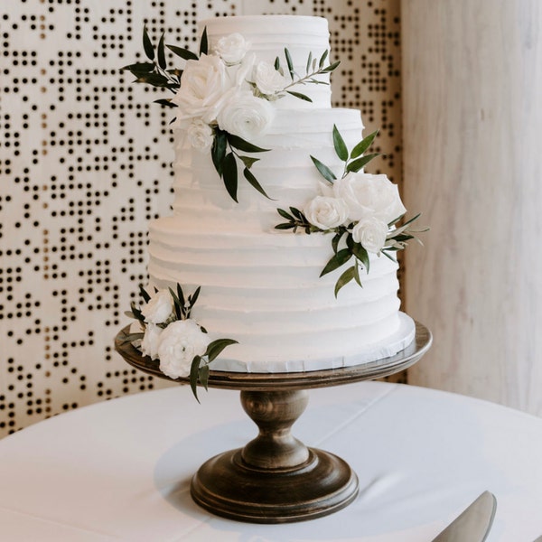 ALL SIZES 3-tiered White Wedding Cupcake Stand,wooden Cake Stand,wood ...