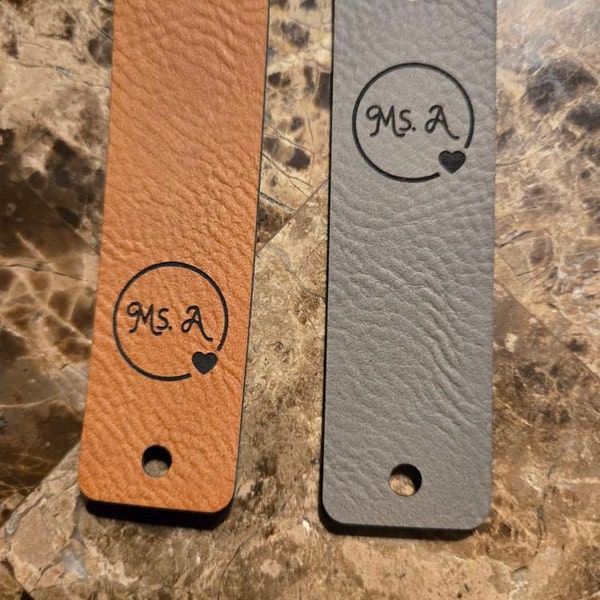 Custom Name Faux Leather Hat Patch / Personalized 3