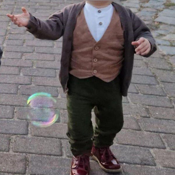 Jungenanzug 5-teilig Smoking Set Für Kinder - Mit Jacke, Hemd, Weste, Hose & Krawatte, In Vielen Farben & Größen