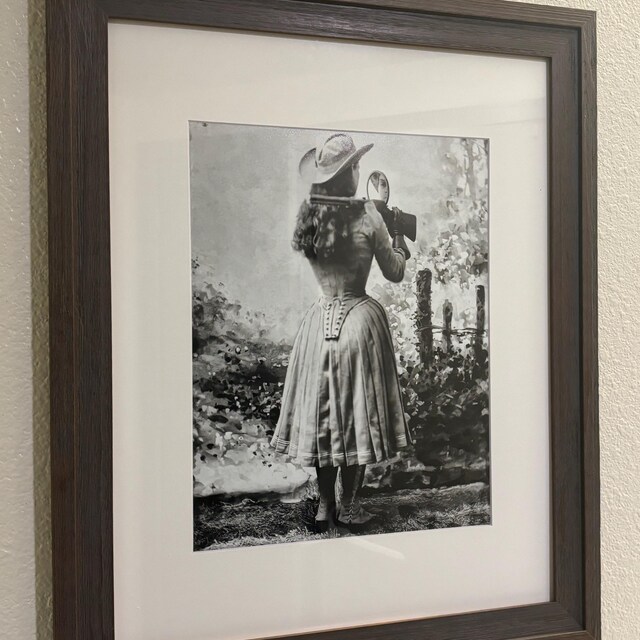 Annie Oakley Photo Print: Mirror Shot, Sharp Shooter, Vintage Wall