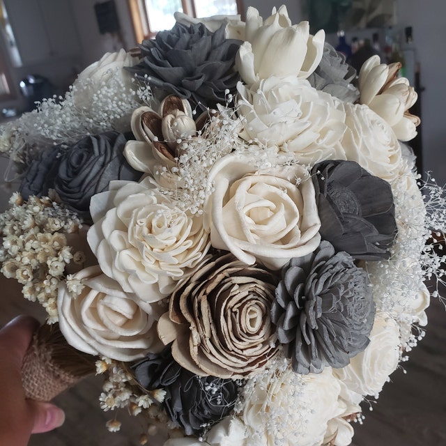 Sola Wood Flower, Wooden Bouquet, Natural Flowers, Neutral Bouquet